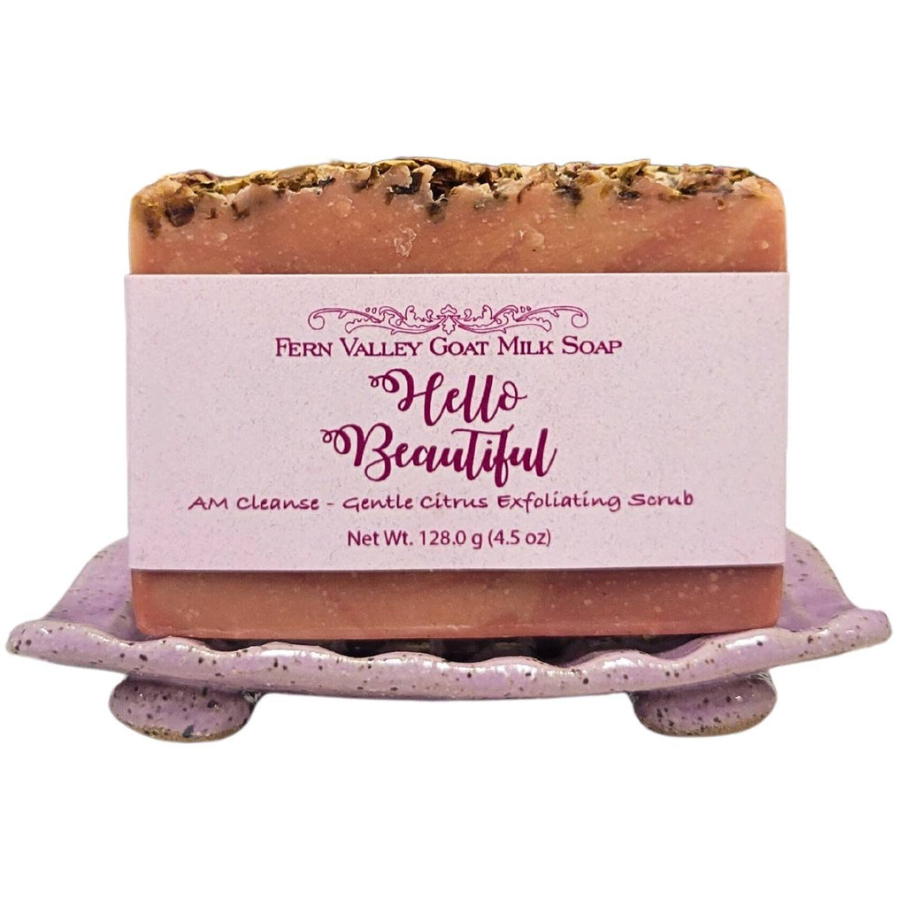 Hello Beautiful AM Cleanse – Goat Milk Exfoliating Soap