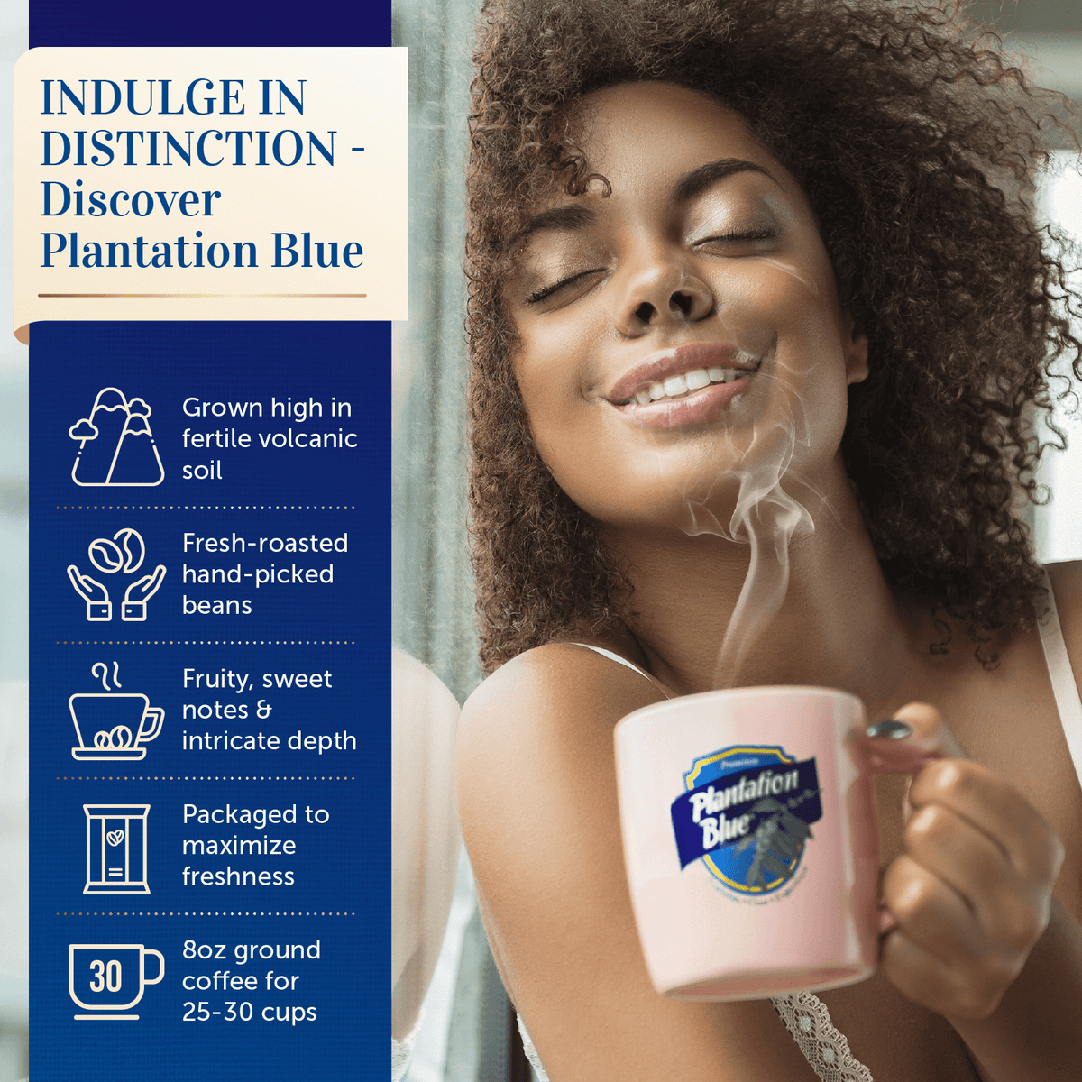 Jamaica Blue Mountain Coffee – Medium Roast, 8 oz Ground
