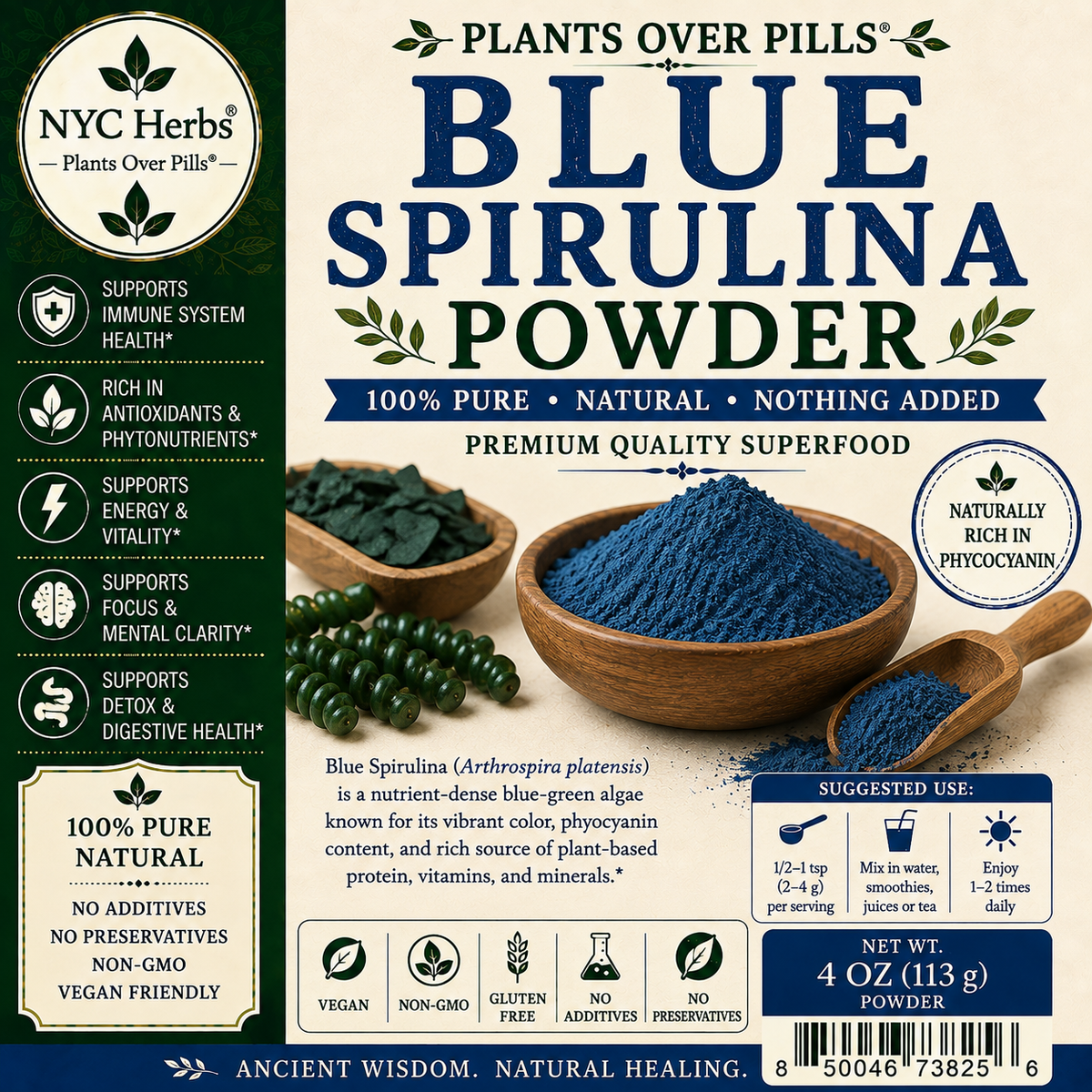 Blue Spirulina Powder